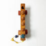 Vintage Wood Toy Ship on Wheels
