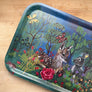 Nathalie Lete Deer & Rabbit Friends in the Prairie Medium Rectangle Tray