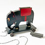 Vintage Painted Elephant on Wheels Cigarette Dispenser