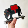 Vintage Painted Elephant on Wheels Cigarette Dispenser