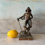 Vintage Metal Standing Pirate Statue by Paul Herzel