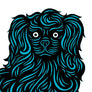 Don Carney Fancy Dog Turquoise Art Print