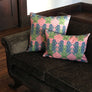 PATCH NYC Blue Trumpet Flower Decorative Pillows