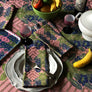 PATCH NYC Blue Trumpet Flower Linen Tablecloth
