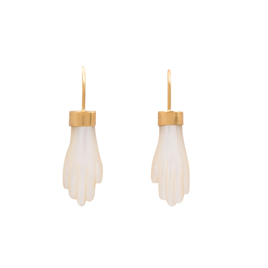 Mother of Pearl Hand Earrings