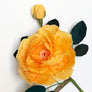 Paper Floribunda Rose with Bud Stem