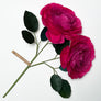 Paper Double Floribunda Rose Stem Magenta by The Green Vase