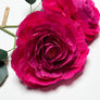 Paper Double Floribunda Rose Stem Magenta by The Green Vase