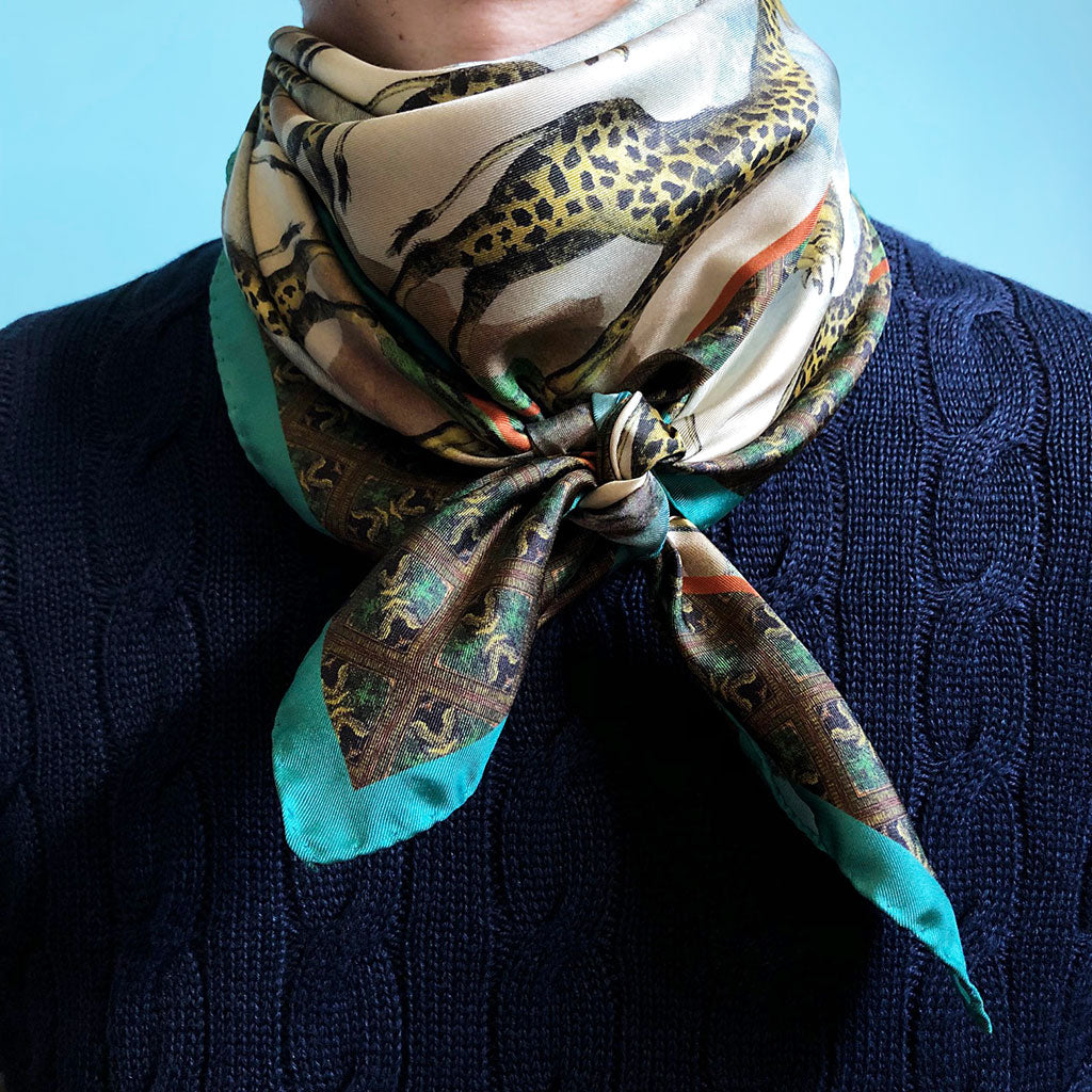 小物 giraffe/silk tie/patch work/red Hermès Giraffe Prints Red Silk Tie – Boutique LUC.S