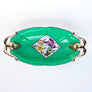 Vintage Hand-Painted Noritake Oblong Bowl with Handles Made in Japan