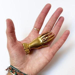 PATCH NYC Lover's Hand Solid Brass Incense Burner