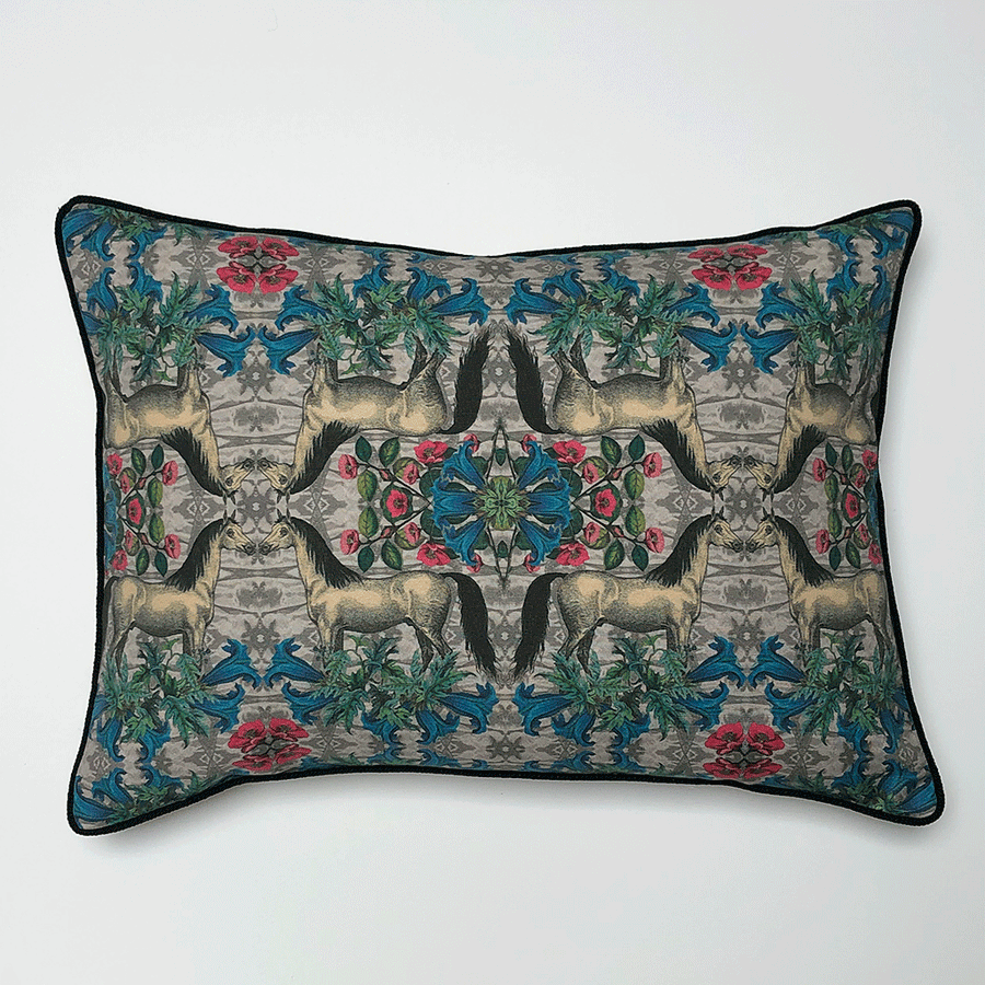 PATCH NYC Horses & Wildflowers Decorative Pillows