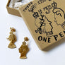 King & Queen Drop Earrings