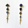 Five Charm Victorian Drop Earrings Blue