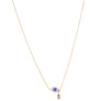 Vintage Glass Eye with Rhinestone Tear Necklace