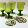 Peridot Green Handblown Drinking Glasses (Set of 4)