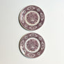 Vintage Purple Transferware Baronial Ceramic Plates (Set of 2)