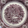 Vintage Purple Transferware Baronial Ceramic Plates (Set of 2)
