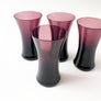 Vintage Drinking Glasses Deep Purple (Set of 4)
