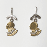 Centime & Wreath Drop Earrings