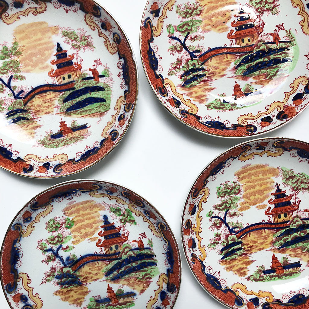 Vintage Stanley Pottery Small Plates Made in England (Set of 4