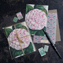 PATCH NYC Striped Camellia Notecard Set
