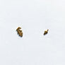 Tiny Acorn & Leaf Stud Earrings