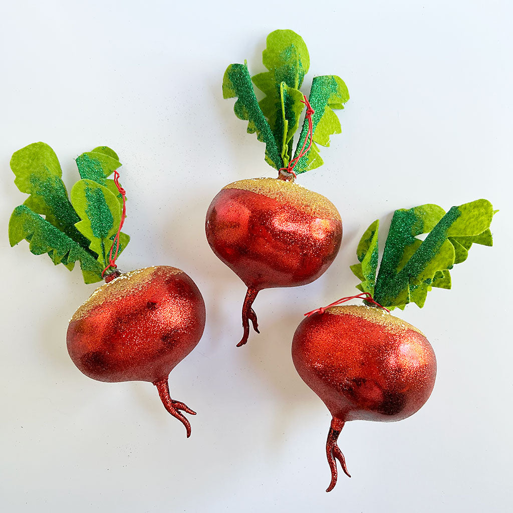 Scarlet Queen Turnip Glass Ornament PATCH NYC