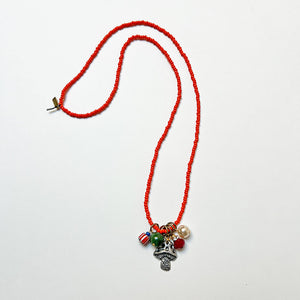 Collage Necklace: Red (12-10)