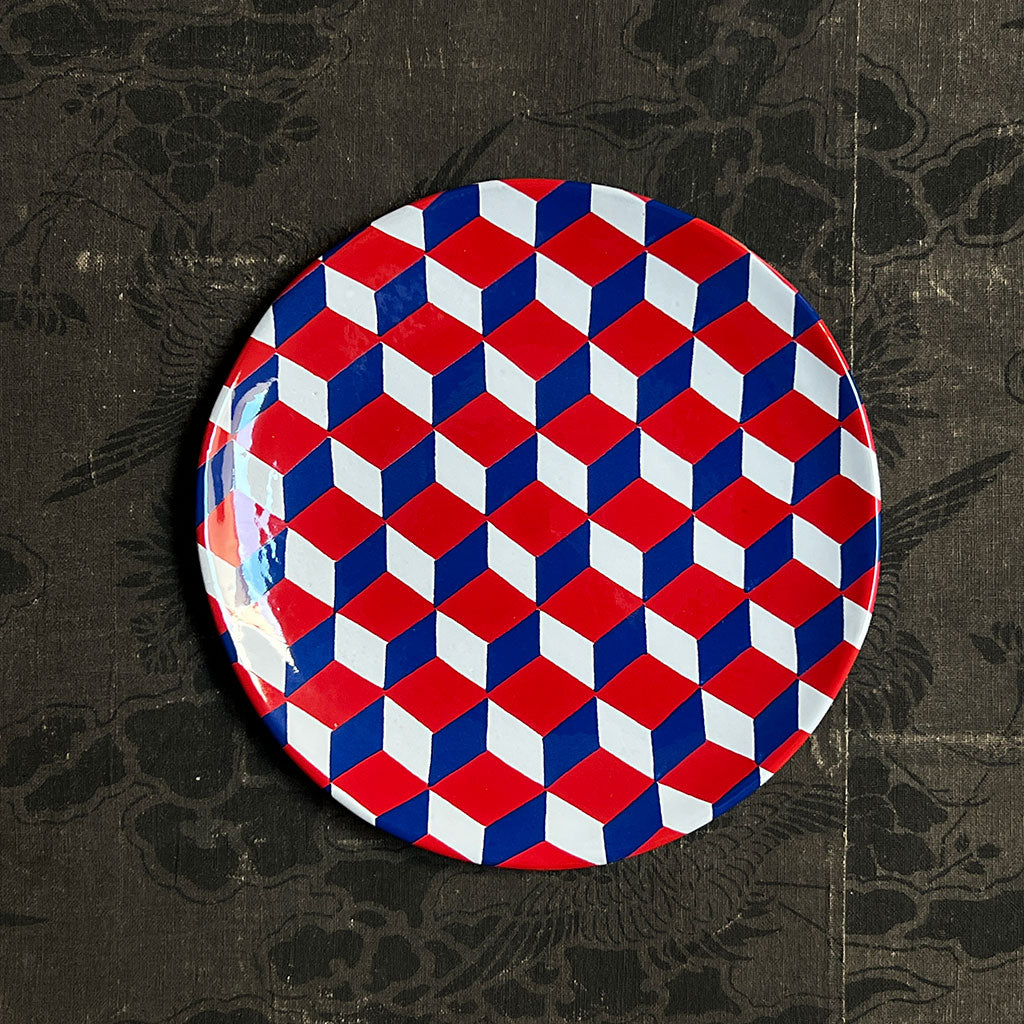 Astier de Villatte Tricolor Cubes Plate – PATCH NYC