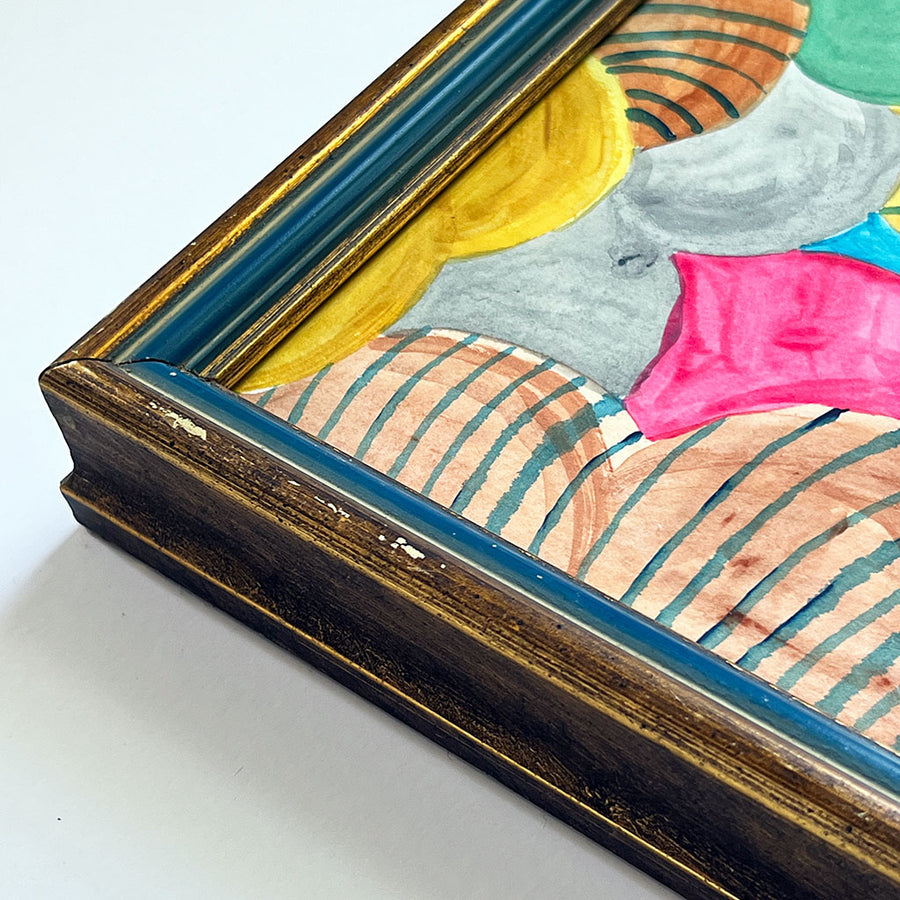John Ross: Clouds - Original Painting in Vintage Frame