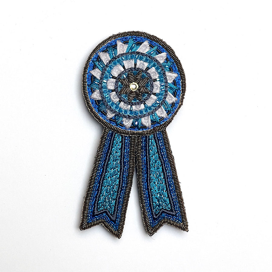 Blue Ribbon Award Embroidered Pin by PATCH NYC x Trovelore