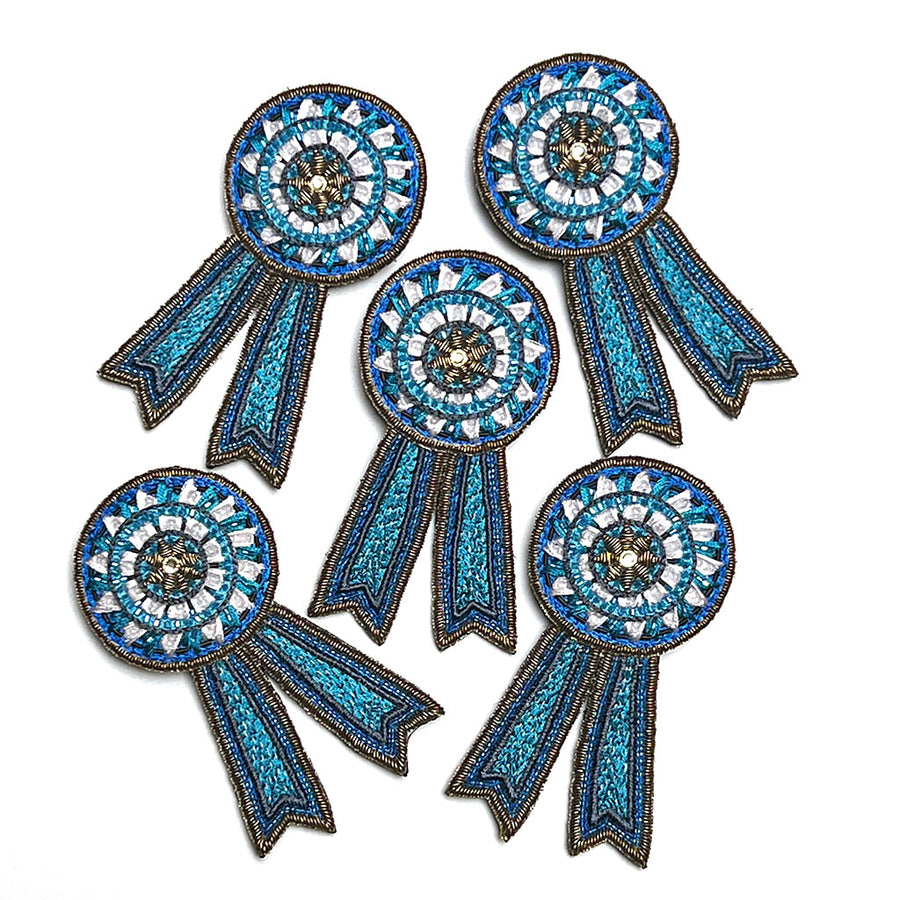 Blue Ribbon Award Embroidered Pin by PATCH NYC x Trovelore