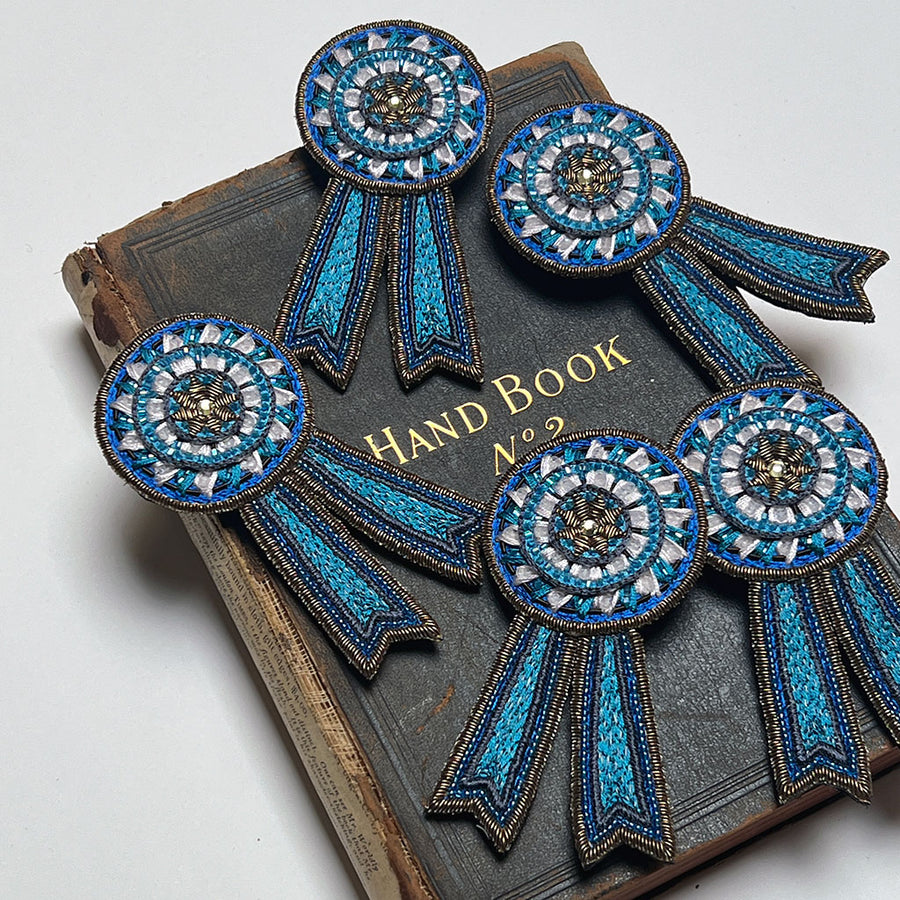 Blue Ribbon Award Embroidered Pin by PATCH NYC x Trovelore