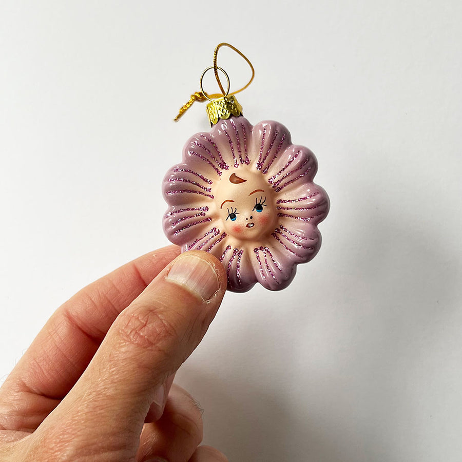 Baby Flower Glass Ornament