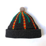 Charcoal Beanie with Pom Pom 100% Wool