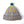 Dove Gray Beanie with Pom Pom 100% Wool