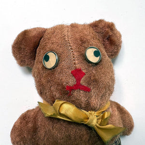 Vintage Bear in Plaid Pants Plush Figure