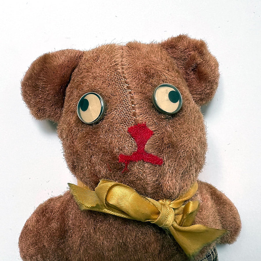 Vintage Bear in Plaid Pants Plush Figure