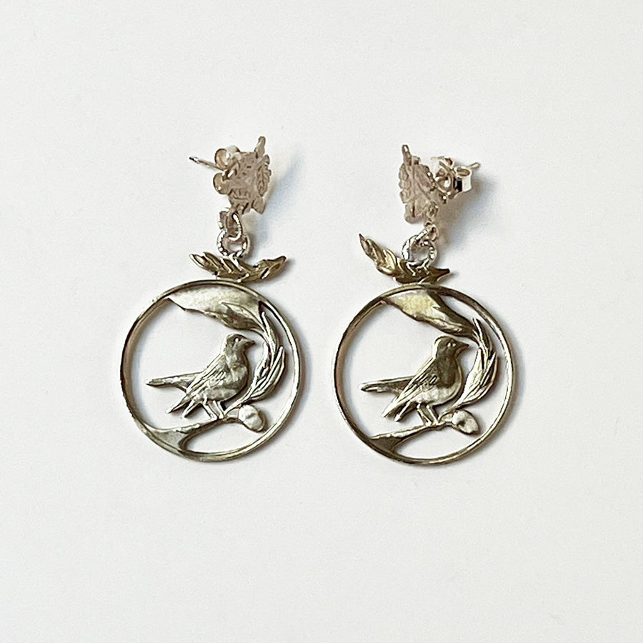 Bird & Flora Drop Earrings