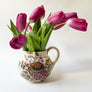 Vintage Ceramic Transferware Pitcher with Bird & Bird's Nest