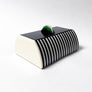 Polished Lucite Keepsake Box: Black, Cream, Green Large