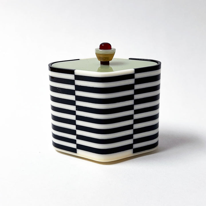 Polished Lucite Keepsake Box: Black, Cream, Khaki, Red
