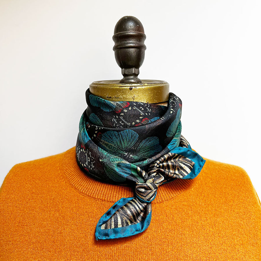 PATCH NYC Blue Butterfly Silk Scarf