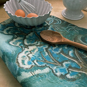 PATCH NYC Blue Tapestry Linen Tea Towel