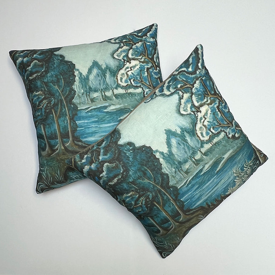 PATCH NYC Blue Tapestry Decorative Pillows