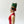Vintage Figural Painted Glass Liquor Bottle