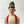 Vintage Figural Painted Glass Liquor Bottle