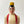 Vintage Figural Painted Glass Liquor Bottle