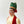 Vintage Figural Painted Glass Liquor Bottle